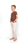Jongens T-shirt ss van No Way Monday in de kleur Faded cognac in maat 164.
