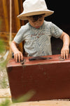 Jongens T-shirt ss van Koko Noko in de kleur Dusty green in maat 128.