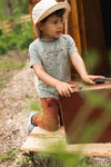 Jongens T-shirt ss van Koko Noko in de kleur Dusty green in maat 128.