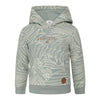 Jongens Sweater ls with hood van Koko Noko in de kleur Dusty green in maat 128.