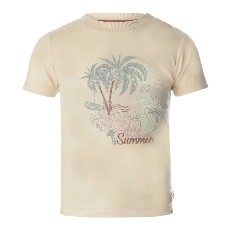 Jongens T-shirt ss van Koko Noko in de kleur Sand in maat 128.
