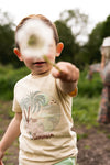 Jongens T-shirt ss van Koko Noko in de kleur Sand in maat 128.