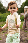 Jongens T-shirt ss van Koko Noko in de kleur Sand in maat 128.