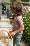 Jongens T-shirt ss van Koko Noko in de kleur Light mauve in maat 128.