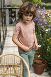 Jongens T-shirt ss van Koko Noko in de kleur Light mauve in maat 128.