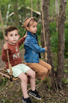 Jongens Jogging shorts van Koko Noko in de kleur Bright green in maat 128.