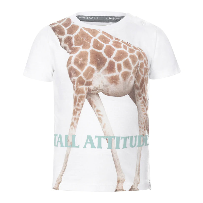 Jongens T-shirt ss van Koko Noko in de kleur White in maat 128.