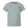 Jongens T-shirt ss long back van Koko Noko in de kleur Dusty blue in maat 128.