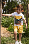 Jongens T-shirt ss van Koko Noko in de kleur White in maat 128.