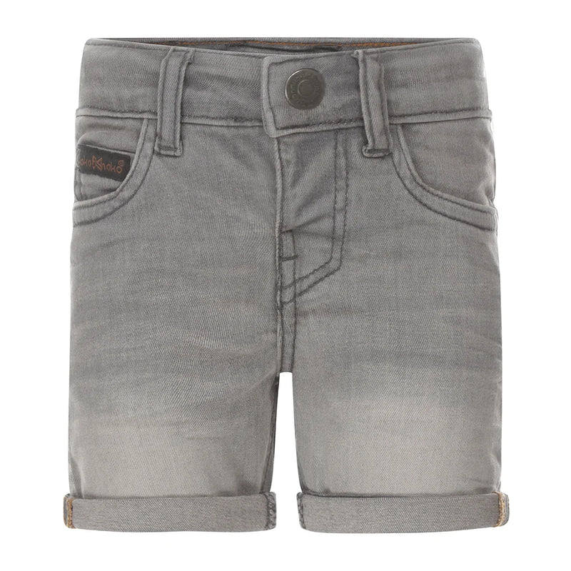 Jongens Jeans shorts van Koko Noko in de kleur Grey jeans in maat 128.