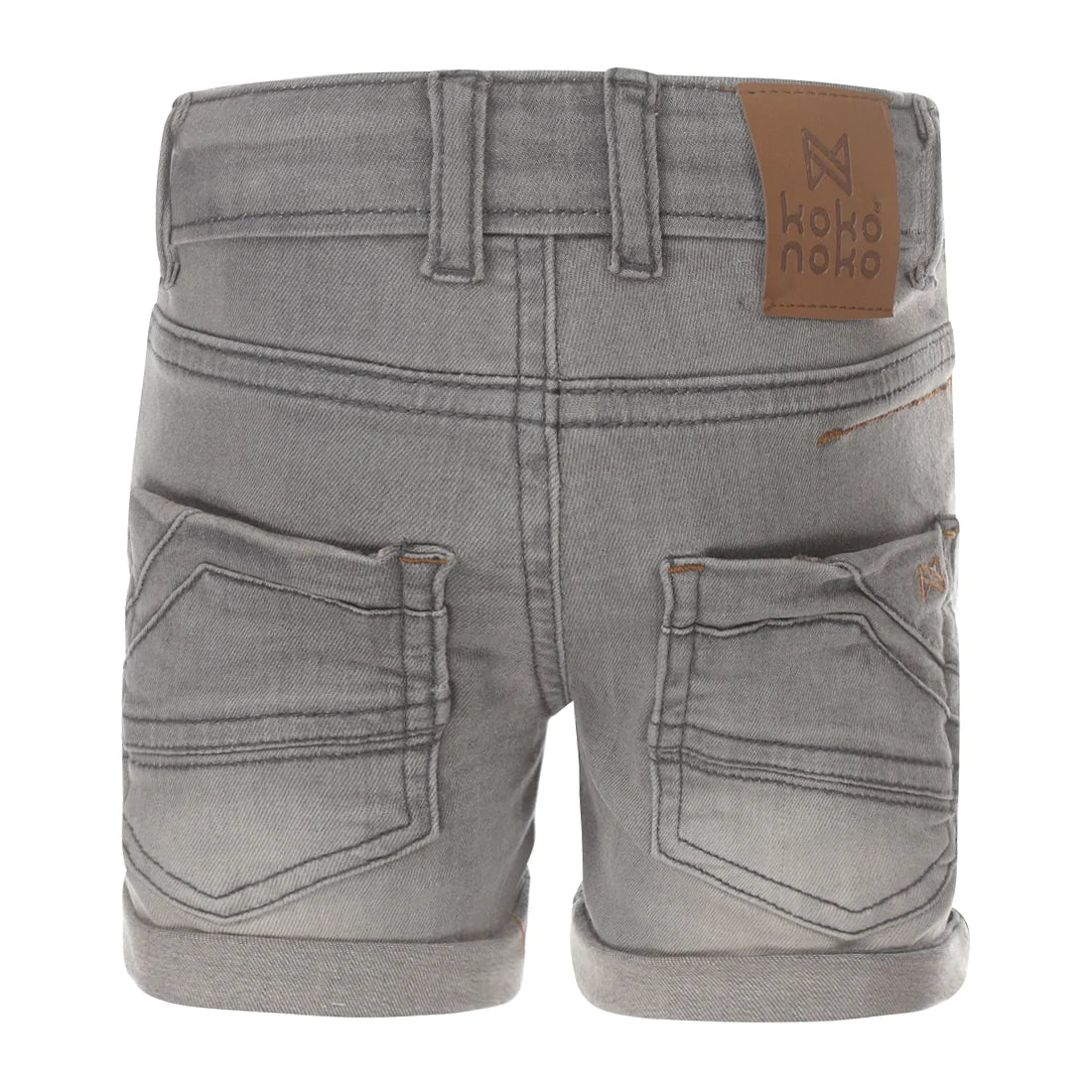 Jongens Jeans shorts van Koko Noko in de kleur Grey jeans in maat 128.