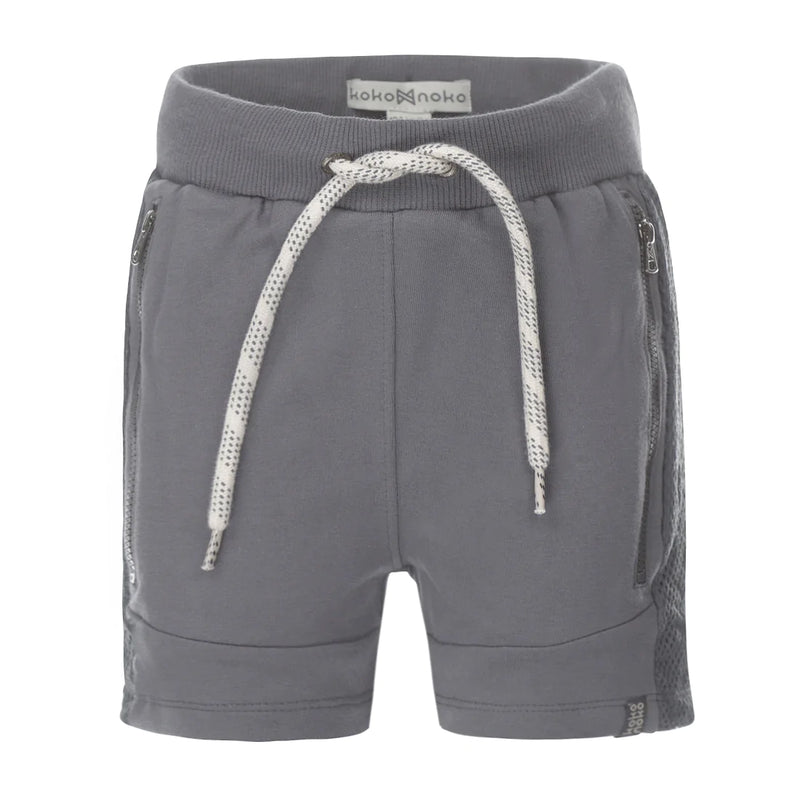 Jongens Jogging shorts van Koko Noko in de kleur Steel grey in maat 128.