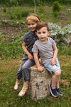 Jongens T-shirt ss van Koko Noko in de kleur Steel grey in maat 128.