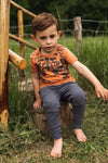 Jongens T-shirt ss van Koko Noko in de kleur Faded orange in maat 128.