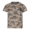 Jongens T-shirt ss van Koko Noko in de kleur Sand in maat 128.