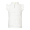 Meisjes Top ss van Koko Noko in de kleur  Off white in maat 128.