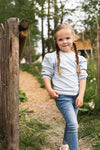 Meisjes Sweater ls van Koko Noko in de kleur Light blue in maat 128.