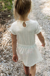 Meisjes Dress ss van Koko Noko in de kleur  Off white in maat 128.