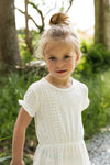 Meisjes Dress ss van Koko Noko in de kleur  Off white in maat 128.
