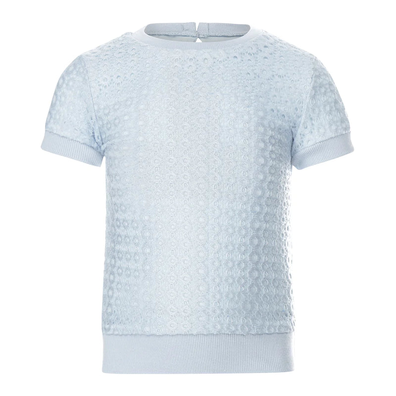 Meisjes T-shirt ss van Koko Noko in de kleur Light blue in maat 128.