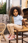 Meisjes T-shirt ss van Koko Noko in de kleur Light blue in maat 128.