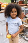 Meisjes T-shirt ss van Koko Noko in de kleur Light blue in maat 128.