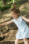 Meisjes Dress sleeveless van Koko Noko in de kleur Light blue in maat 128.