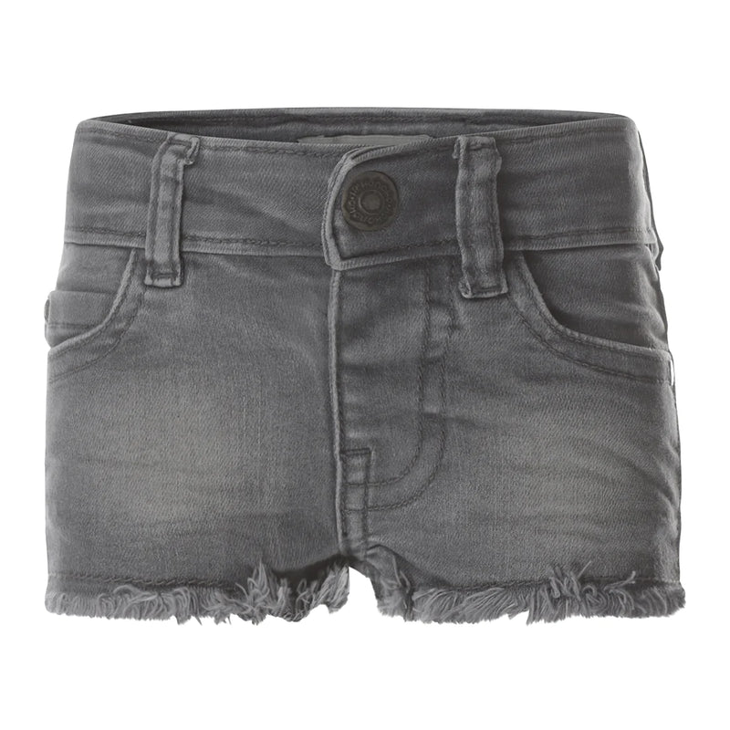 Meisjes Jeans shorts van Koko Noko in de kleur Grey jeans in maat 128.