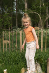 Meisjes Trousers wide leg van Koko Noko in de kleur  Off white in maat 128.