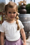 Meisjes T-shirt ss van Koko Noko in de kleur  Off white in maat 128.