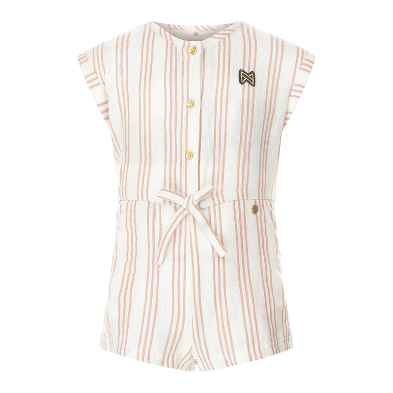 Meisjes Jumpsuit ss short van Koko Noko in de kleur  Off white in maat 128.