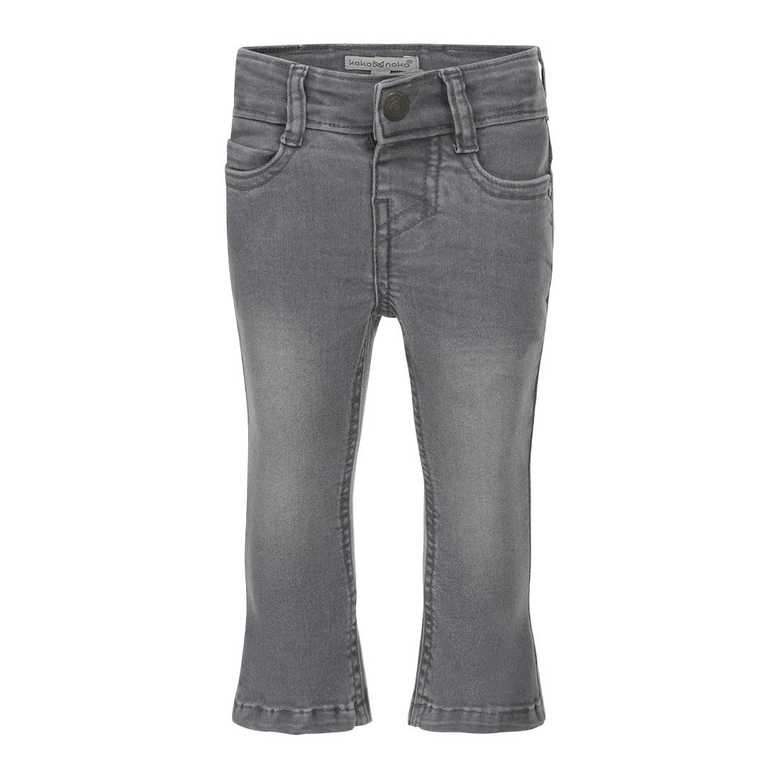 Meisjes Jeans flared van Koko Noko in de kleur Grey jeans in maat 128.