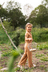 Meisjes Jumpsuit ss van Koko Noko in de kleur Camel in maat 128.