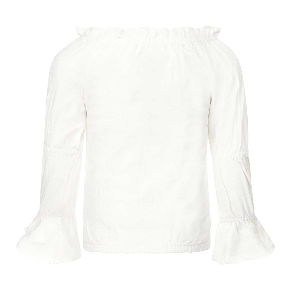 Meisjes T-shirt ls van Koko Noko in de kleur  Off white in maat 128.