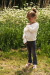 Meisjes T-shirt ls van Koko Noko in de kleur  Off white in maat 128.