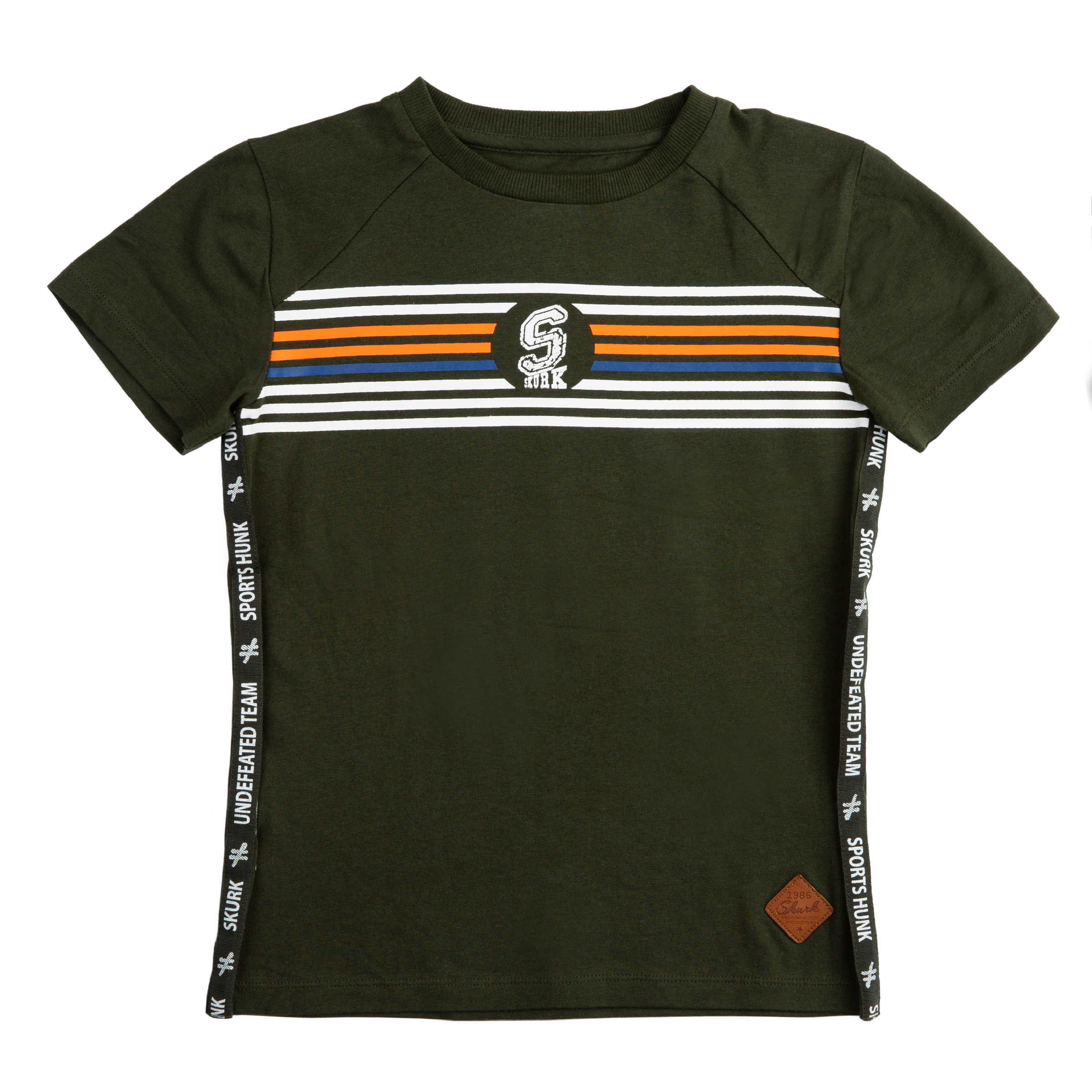 Jongens T-shirt Tade van Skurk in de kleur Army in maat 164, 170.