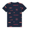 Skurk T-shirt Tan Dark Blue Coral aop