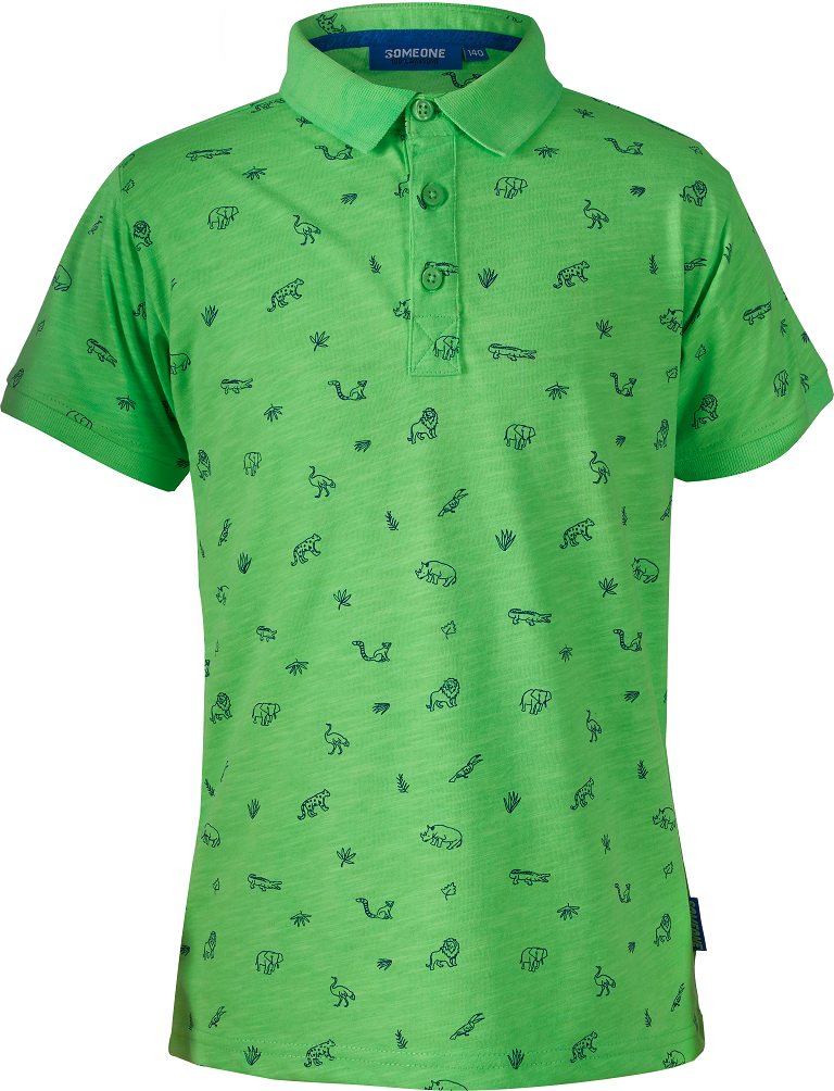 Someone Polo AOP Jungle