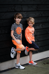Jongens T-shirt Tomas van Skurk in de kleur Navy/Off White in maat 164, 170.