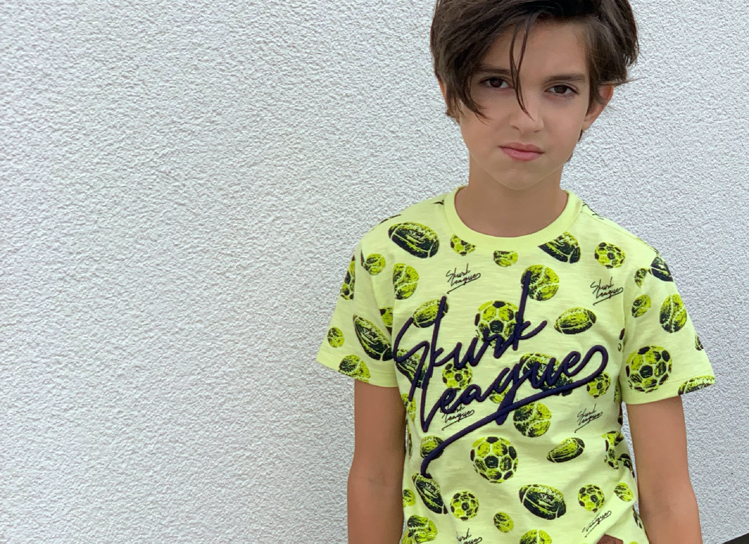 Jongens T-shirt Troy van Skurk in de kleur Lime in maat 164, 170.