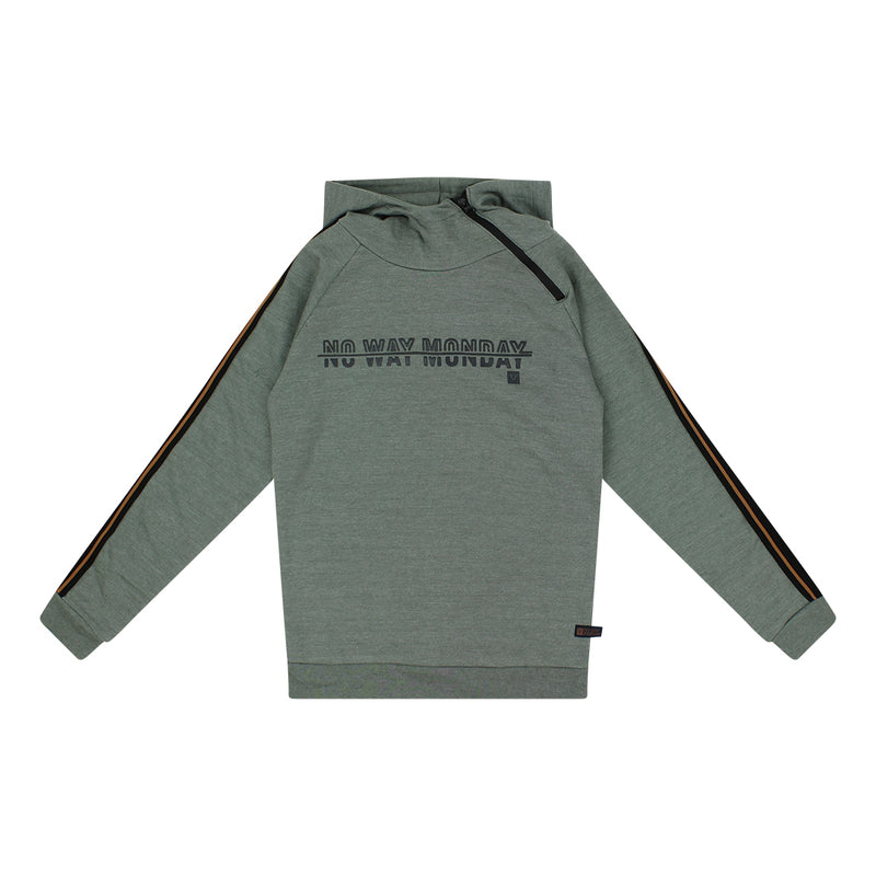 No Way Monday Sweater with hood ls