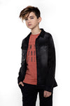 No Way Monday Denim blouse ls