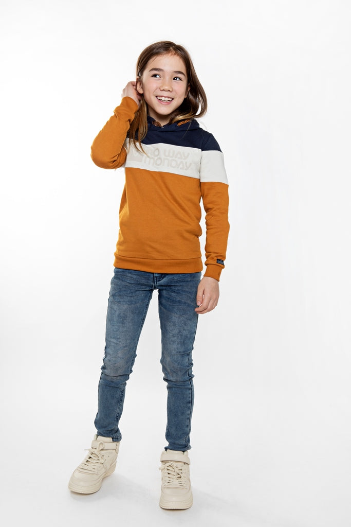 No Way Monday Sweater with hood ls