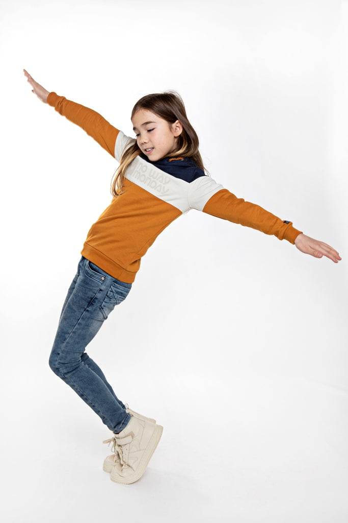 No Way Monday Sweater with hood ls