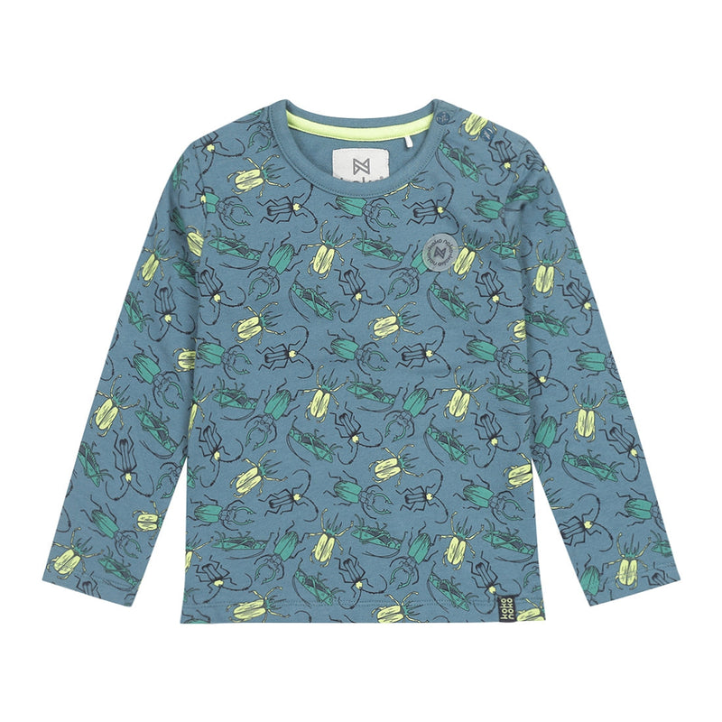 Jongens T-shirt ls van Koko Noko in de kleur Faded blue in maat 128.