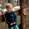 Jongens Sweater ls with hood van Koko Noko in de kleur Dark blue in maat 128.
