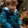 Jongens Jacket puff van Koko Noko in de kleur Faded blue in maat 128.
