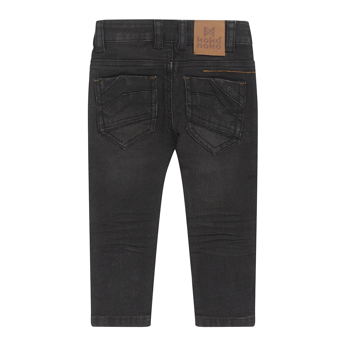 Jongens Jeans skinny van Koko Noko in de kleur Black jeans in maat 128.