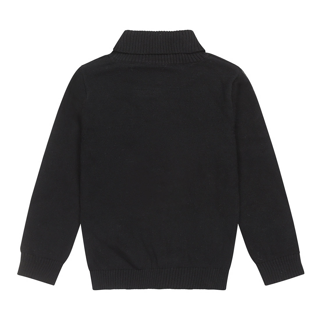 Jongens Sweater ls with rollneck van Koko Noko in de kleur Black in maat 128.