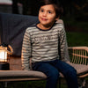 Jongens Sweater ls with crewneck van Koko Noko in de kleur Faded green in maat 128.